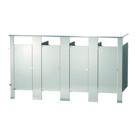 Bradley Bradley Powder Coated Steel 144" Wide Complete 4 In-Corner Compartments, Glacier Blue - IC43660-GLB IC43660-GLB